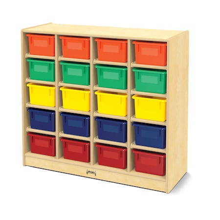 Jonti-Craft 20 Cubbie-Tray Mobile Unit, with Colored Trays 0621JC